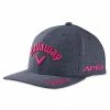 Callaway Tour Performance Pro Golf Cap 5222053 -Golf Clothing Sales Shop 5222053 HW CG TA PERFORMANCE PRO ADJ HEATHER GREY PINK 22 FRONT LEFT