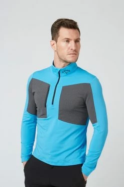 Callaway Aquapel Mixed Media 1/2-Zip Golf Sweater CGKFC004 -Golf Clothing Sales Shop Callaway Aquapel Mixed Media 1 2 Zip Golf Sweater CGKFC004 4