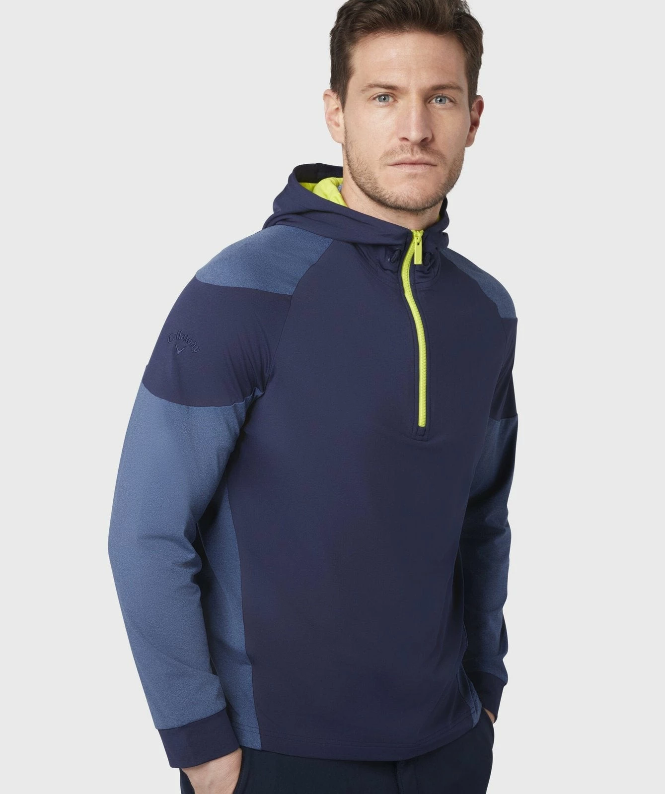 Callaway Mixed Media 1/4-Zip Golf Hoodie CGKFC056 5 Callaway Mixed Media 1/4-Zip Golf Hoodie CGKFC056 - Image 3