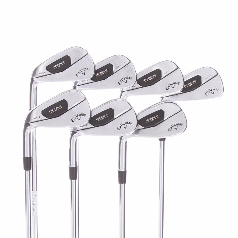 Callaway Rogue ST Pro Steel Men's Left Hand Irons 4-PW Stiff - Project X Rifle Tour Flighted 6.0 3 Callaway Rogue ST Pro Steel Men's Left Hand Irons 4-PW Stiff - Project X Rifle Tour Flighted 6.0